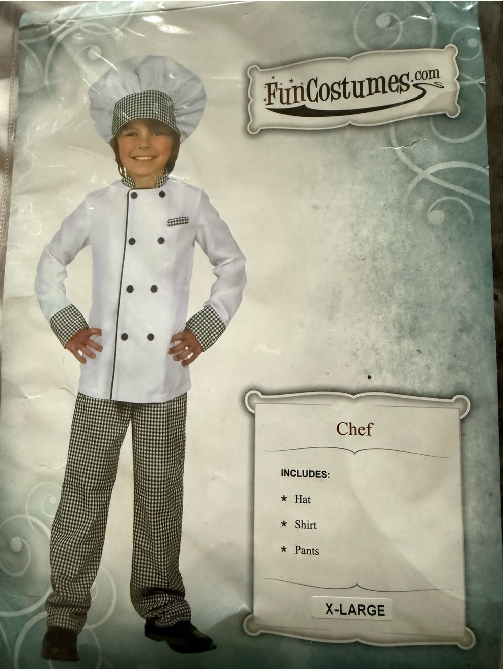 Kids Chef Costume Youth X-Large